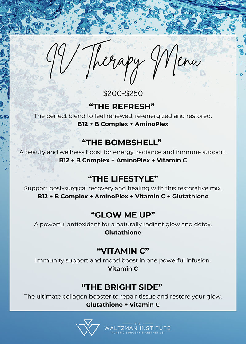 IV Infusions and Vitamin Therapy Long Beach | Waltzman Plastic